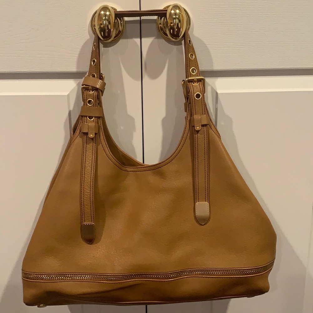 Maxx New York camel colored shoulder bag